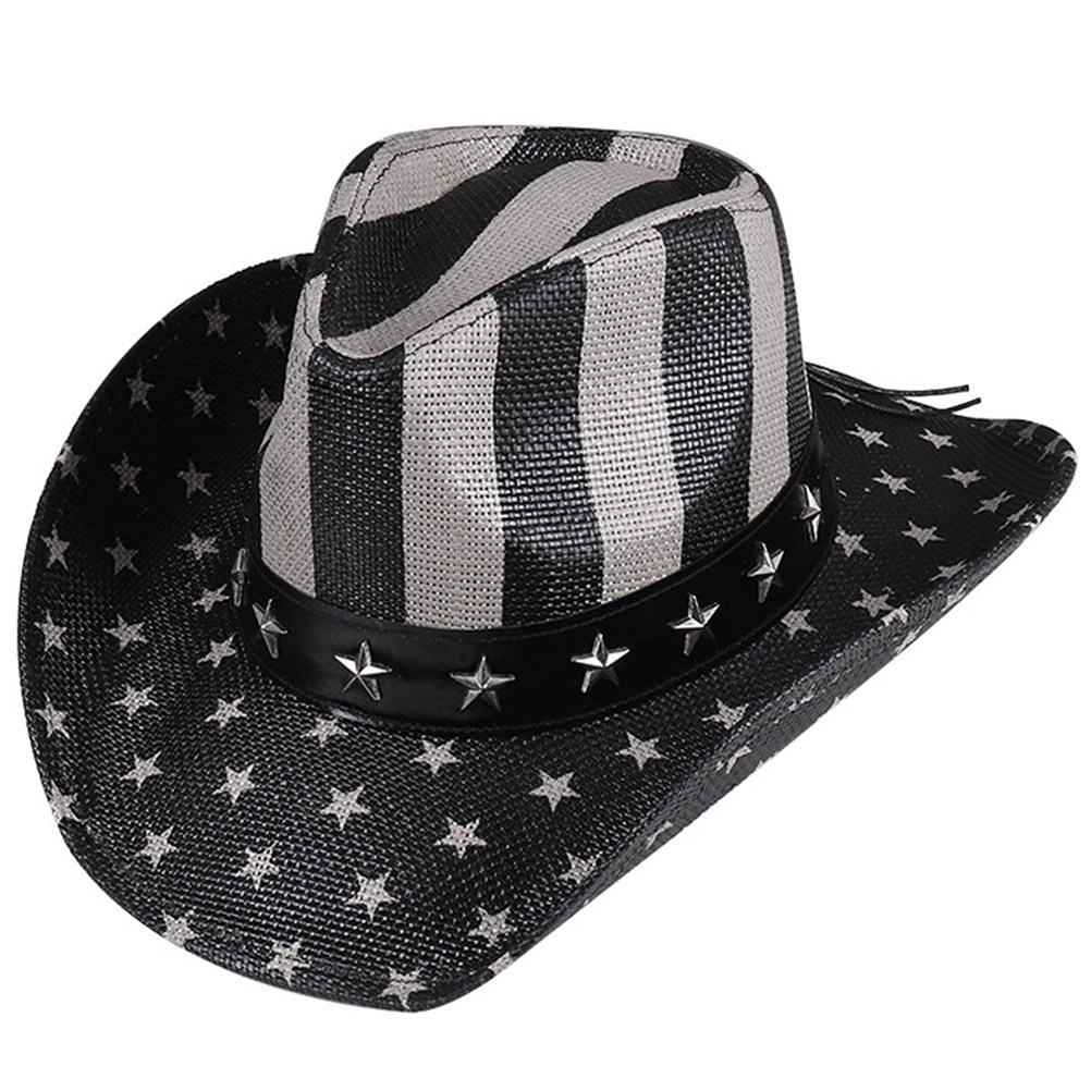 Outdoor Adventure Usa - Straw Cowboy Hat Western Style Comfortable