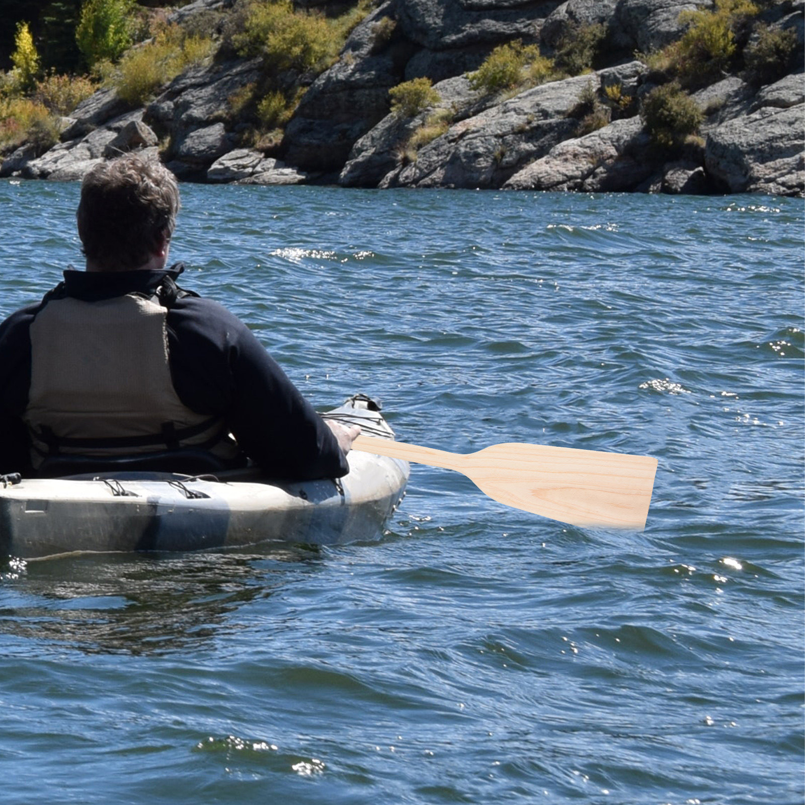 Wood Pulp Paddle Stable Wooden - Outdoor Adventure Kayak ulasan dan harga
