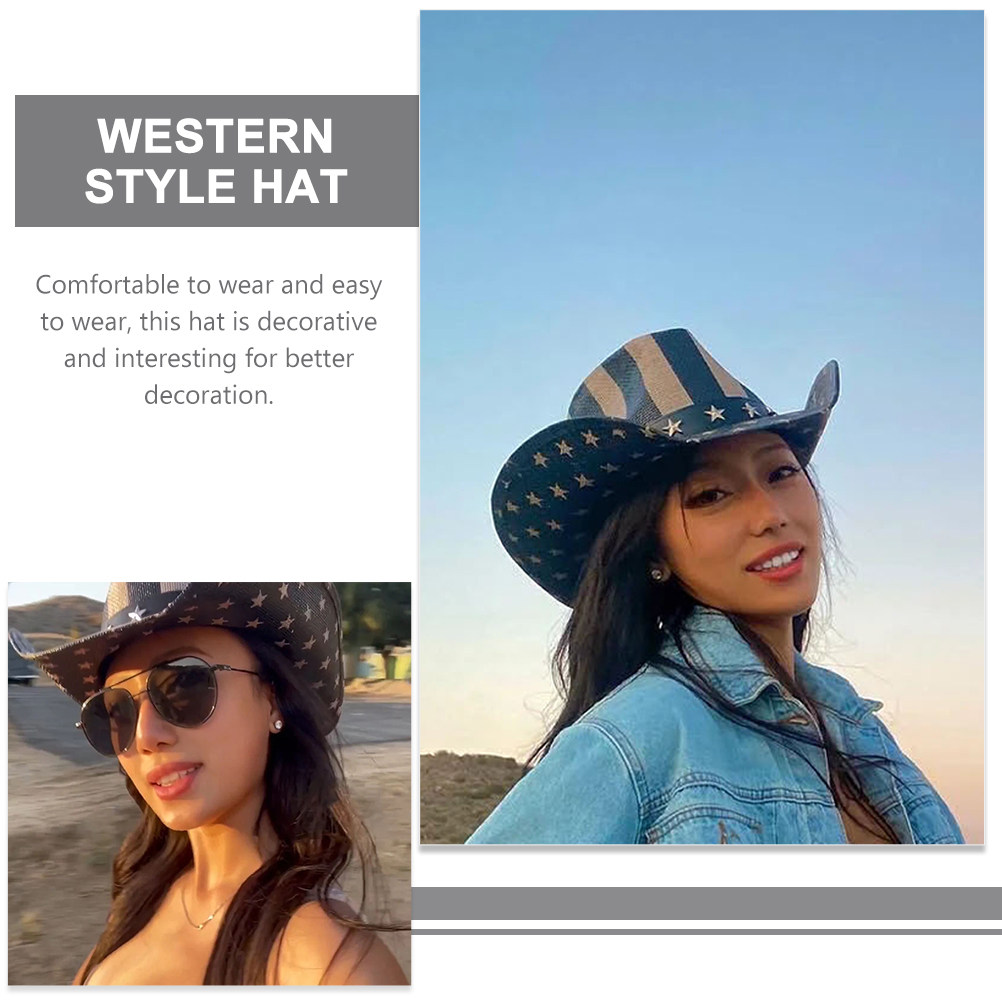 Straw Cowboy Hat Western Style - Outdoor Adventure Usa ulasan dan harga