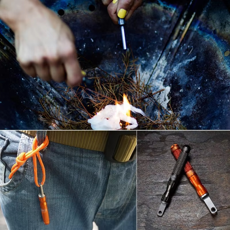 2PCS Outdoor Multifunctional F - Fire Piston Starter ulasan dan harga
