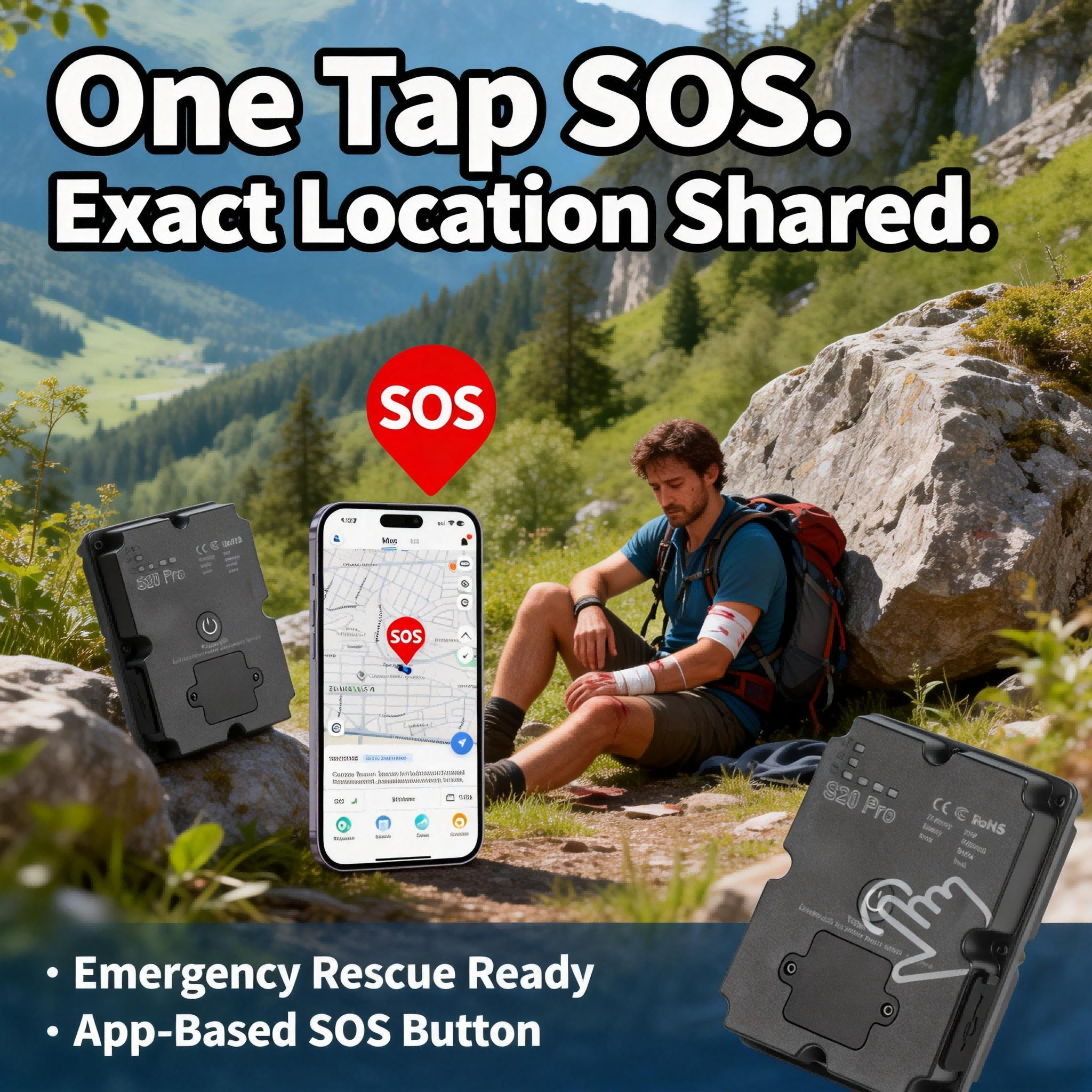 GPS Tracker for Hiking Backpac - Outdoor Adventure Hours ulasan dan harga