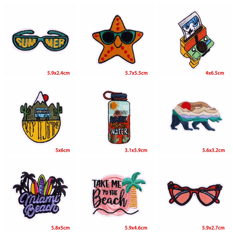 10PCS Iron On Patches Outdoor  - Outdoor Adventure Travel Show ulasan dan harga