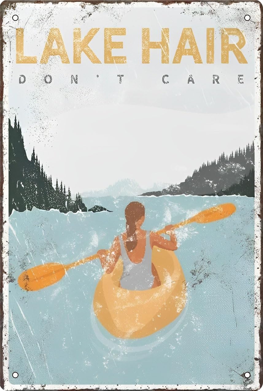 Lake Hair Dont Care Poster - Y - Outdoor Adventure Kayak ulasan dan harga