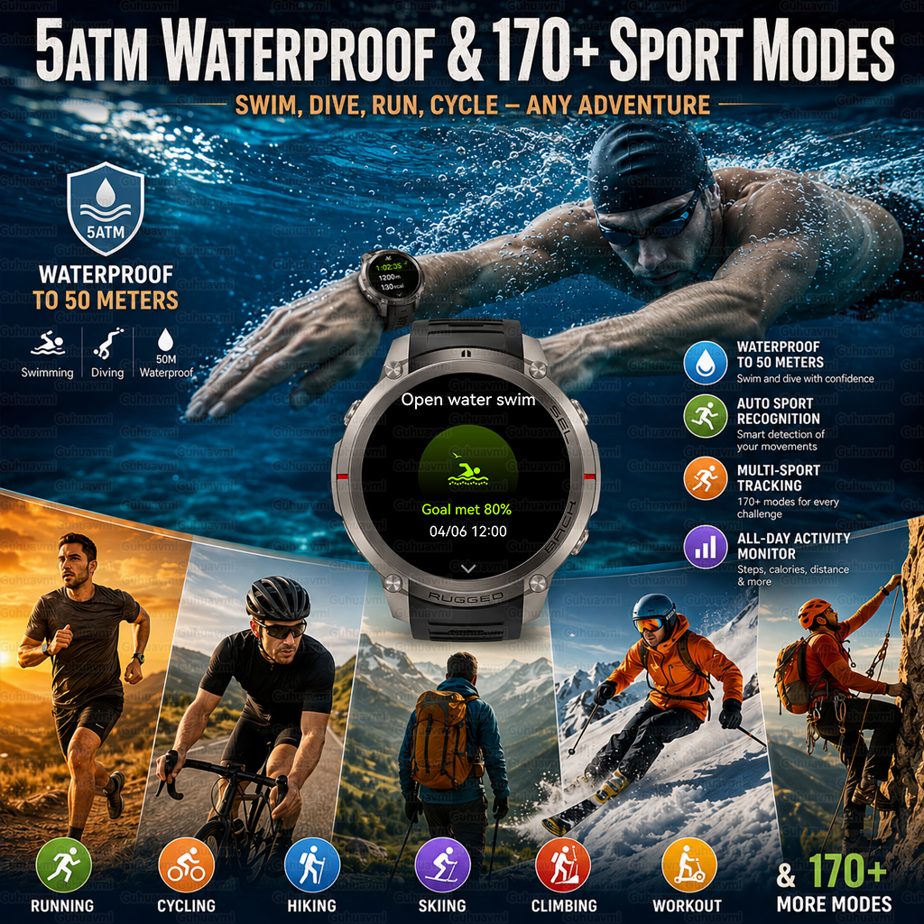 Outdoor Tactical GPS Smart Wat - Outdoor Adventure Hours ulasan dan harga