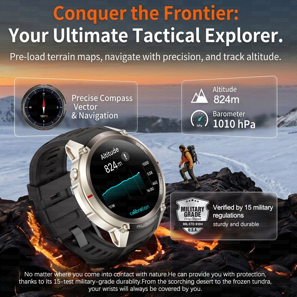Outdoor Tactical GPS Smart Wat - Outdoor Adventure Hours ulasan dan harga