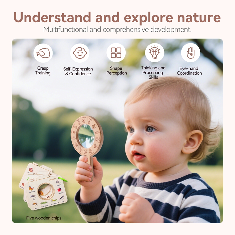Wooden Montessori Toy Magnifyi - Outdoor Adventure Gifts ulasan dan harga