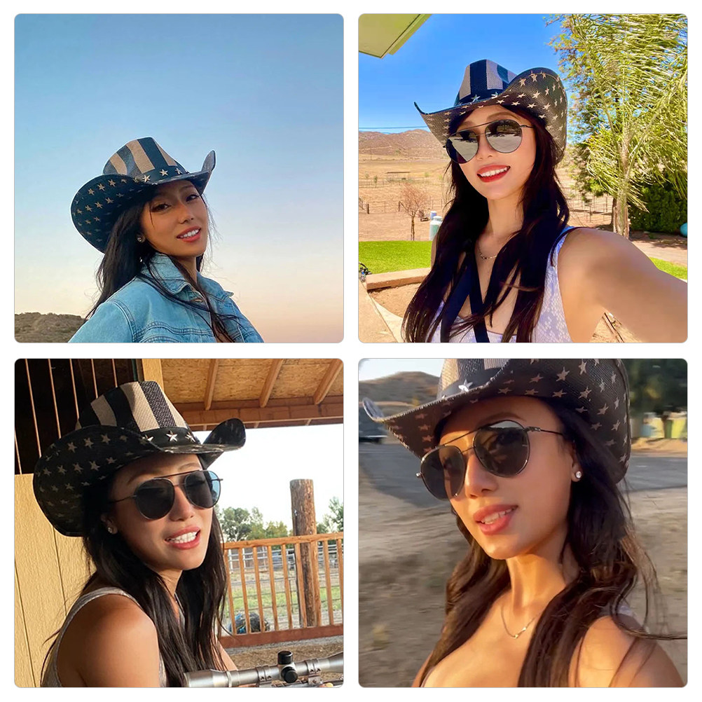 Straw Cowboy Hat Western Style - Outdoor Adventure Usa ulasan dan harga
